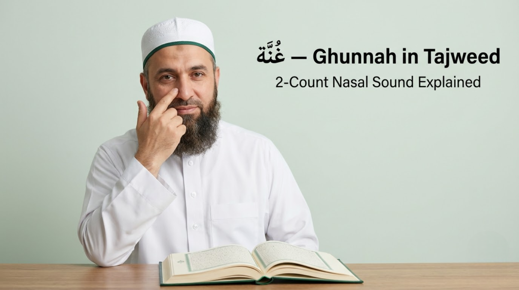 Ghunnah in Tajweed — nasal sound of Noon and Meem explained